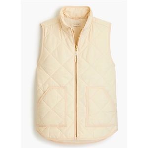 JCrew Quilted Puffer Vest; Bleached Sand